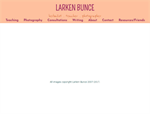 Tablet Screenshot of larkenbunce.com